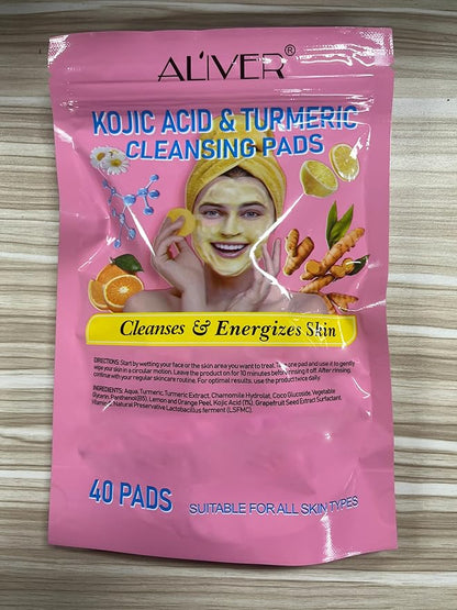 🏆#1 Best Selling🏆 Turmeric Kojic Acid Cleansing Pads